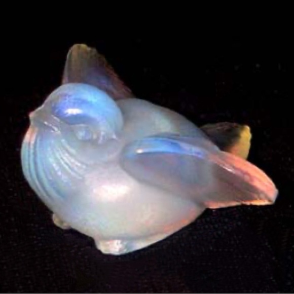 Sabino Opalescent Crystal Art Glass - Small Flying Bird - "Oiseur Batilleur" - Picture 8 of 8